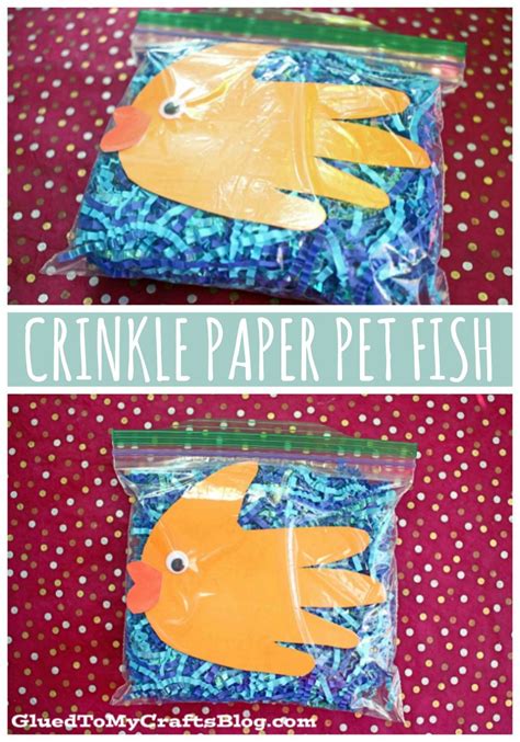 Crinkle Paper Pet Fish Craft Idea Preschool Pet Activities Toddler