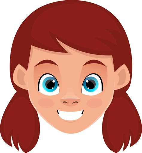 Little Girl Face Expressions Clipart Design Illustration 9398187 Png
