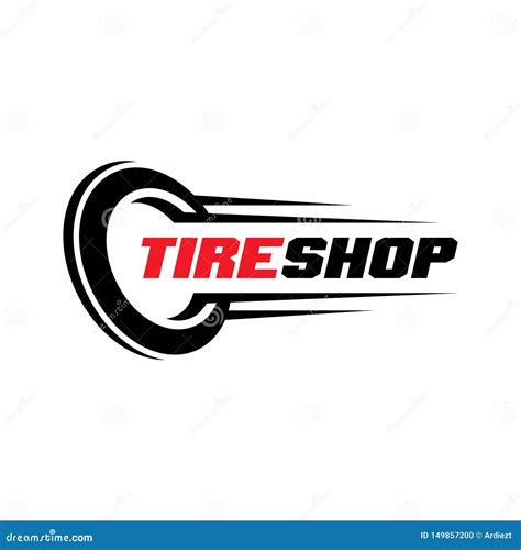 Tire Shop Logo Design Tyre Business Branding Tyre Logo Shop Vector