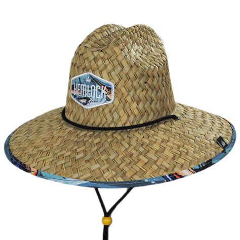 Hemlock Hat Co Reel Straw Lifeguard Hat Straw Hats