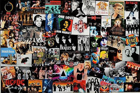 Collage Of Great Albums Rock Collage Canvas Print Collage Collage
