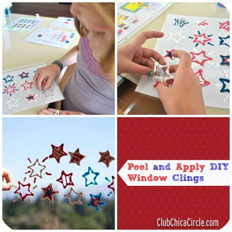 Instead i made diy window clings that you can put on any vase or in any window! DIY Patriotic Window Cling Craft