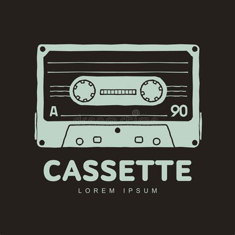 Compact Tape Cassettes Logo Stock Illustration Illustration Of