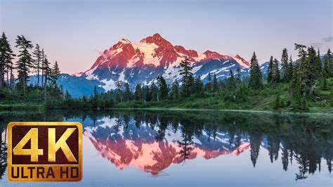 4k Mountains Relaxing Nature Scenery With Views Of Mount Baker
