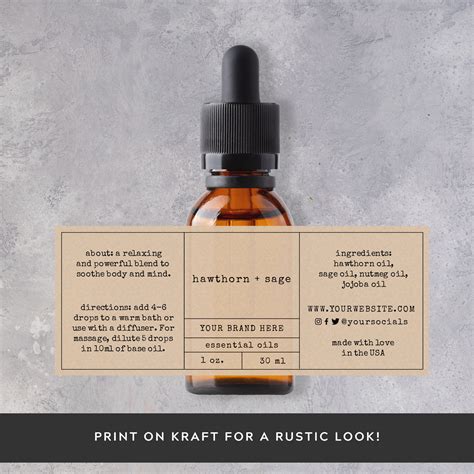 Essential Oil Label Template Free All In One Photos
