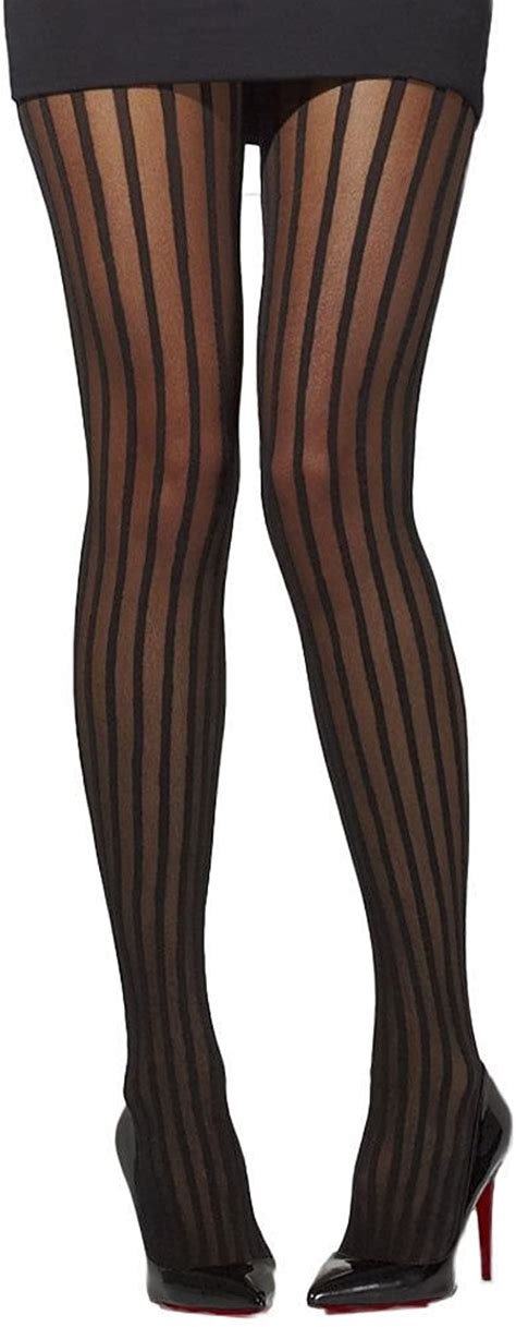 So Diva Legwear Vertical Stripe Sheer Tights Amazon Co Uk Clothing