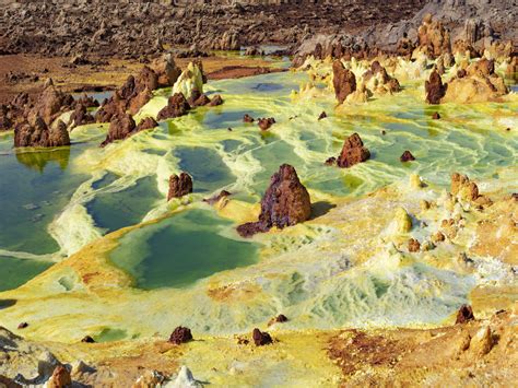 Danakil Depression In Ethiopiathe Gateway To Hell With Colourful Acid