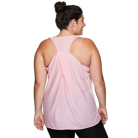 Rbx Active Womens Plus Size Sleeveless Relaxed Fashion Workout Yoga Tank Top