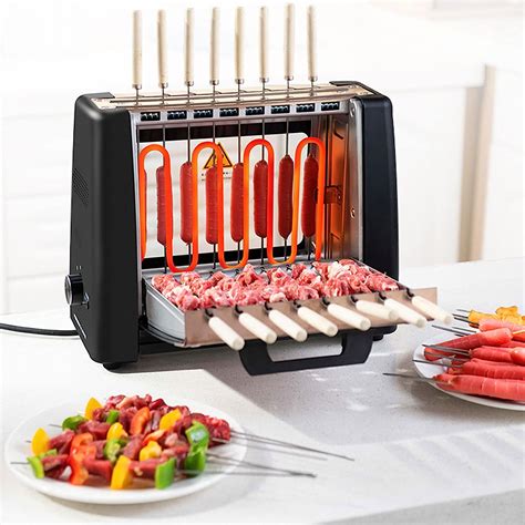 Electric Rotisserie Grill For Kebabs Skewers And Roasts