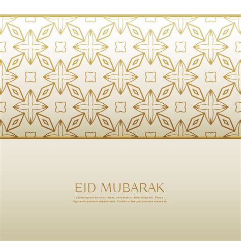 Islamic Eid Festival Background With Golden Pattern Download Free