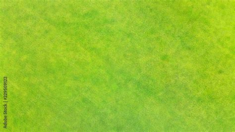 Aerial Green Grass Texture Background View Above From Birds Eye View