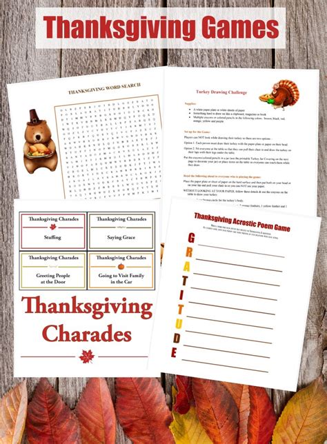 10 Printable Thanksgiving Games For Adults And Kids
