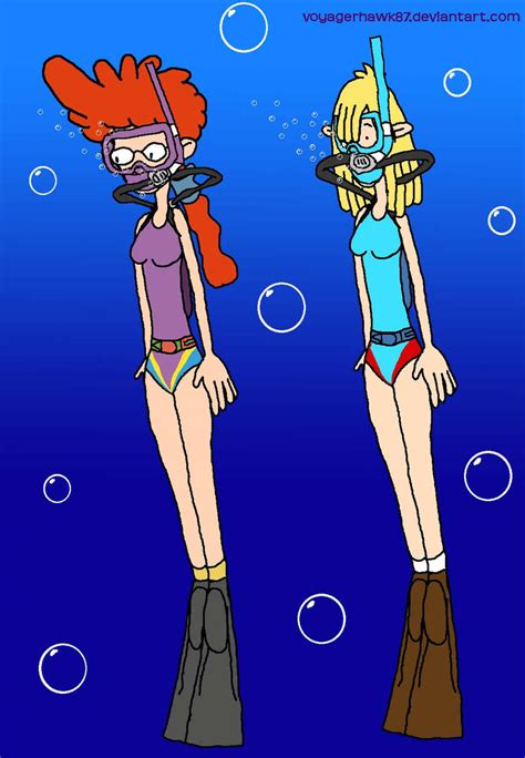 pepper ann and nicky little scuba diving by voyagerhawk87 on deviantart