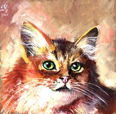 Cat Oil Painting Pet Portrait Art 미술작품 Tatyana Ustyantseva로 Artmajeur