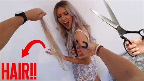 Cutting Girlfriend Hair Prank She Freaks Out Youtube