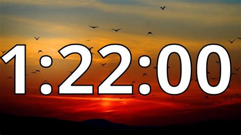 1 Hour 22 Minutes Countdown Timer With Alarm Sound At The End Simple