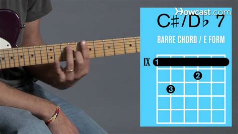 How To Play A C ♯ 7 D♭ 7 Barre Chord Guitar Lessons Youtube