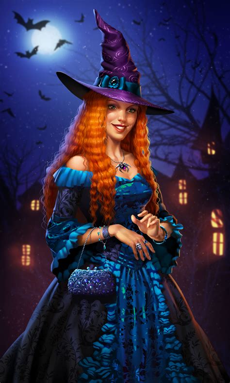 A wizard is also considered a mage and a zauberer. women, Wizard, Redhead, Drawing, Dress Wallpapers HD ...