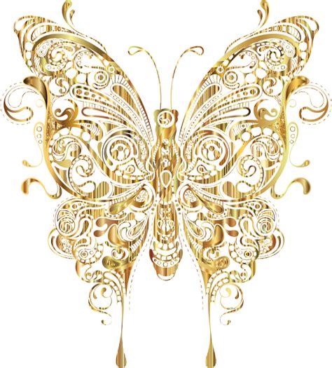 Gold Butterfly Png Free Transparent Png Download Pngkey