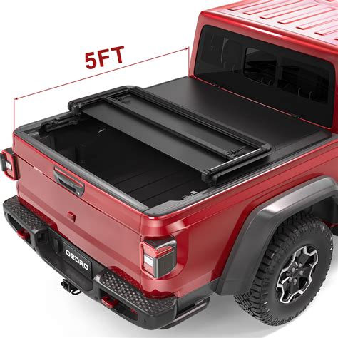 Oedro 5ft Soft Tri Fold Tonneau Cover For 2020 2023 Jeep Gladiator Jt