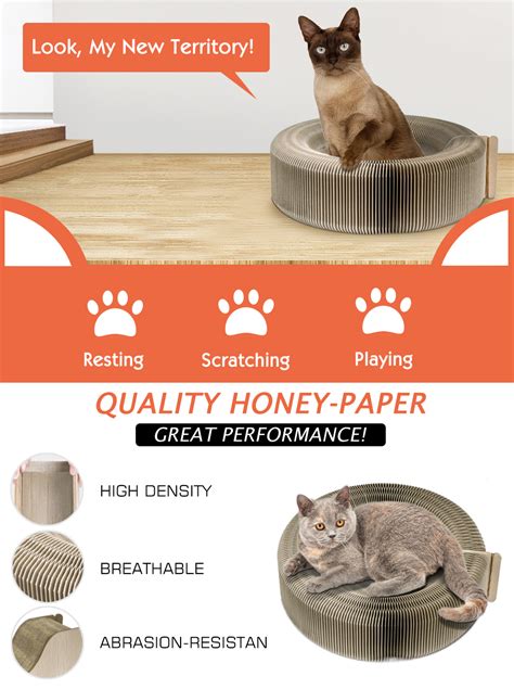 Pawaboo Cat Scratcher Lounge Bed Premium Collapsible
