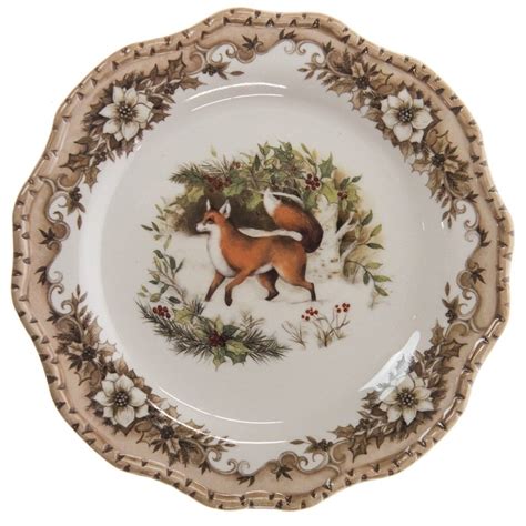 It is better than cracker barrel. Woodland Stoneware Salad Plate - Fox | Christmas tableware ...