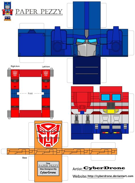 Printable Transformers Papercraft Optimus Prime Printable Papercrafts