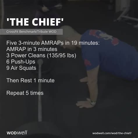 The Chief Workout Crossfit Wod Wodwell Wod Crossfit Crossfit