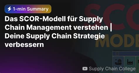 Das Scor Modell Für Supply Chain Management Verstehen Deine Supply