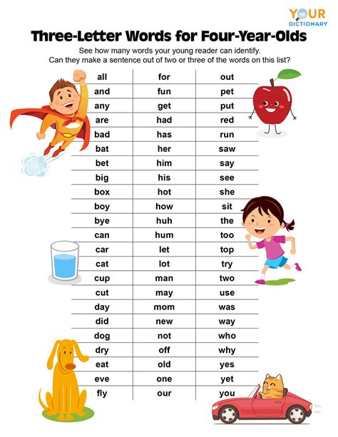 3 Letter Spelling Words For Kindergarten Printable Form Templates