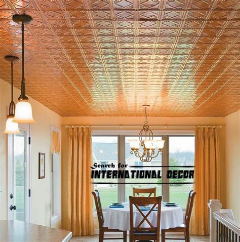 As for color, drop ceiling tiles come in classic whites and blacks. Decorative ceiling tiles with original designs and types