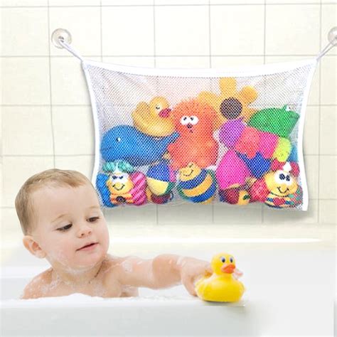 Folding Baby Bathroom Hanging Mesh Bath Toy Storage Bag Net Suction Cup