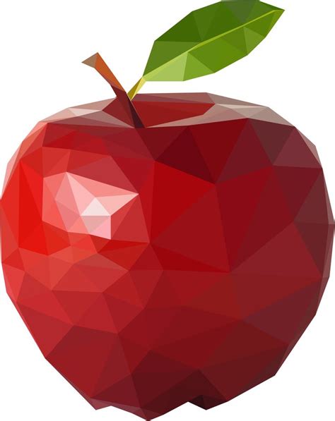 Apple Low Poly Art Made With Adobe Illustrator
