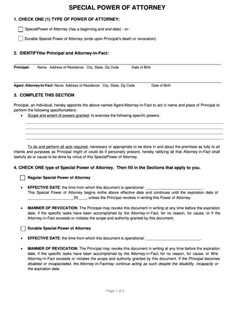Sars Special Power Of Attorney Form Download Pdf Free 10 Sample