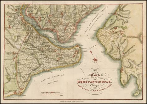 Carte De Constantinople Levee Par I Kauffer Et Jb Lechevalier
