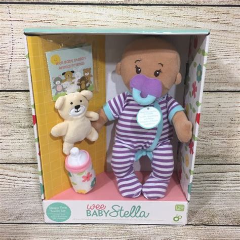 The hair is actually black, but that is perfect because my daughter has thick, almost black hair, which is why i was drawn to this doll in the first place. Wee Baby Stella Sleepy Time Scents Doll by The Manhattan ...