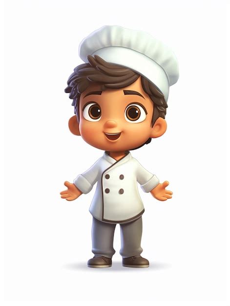Premium Ai Image A Cartoon Chef Character With A White Background