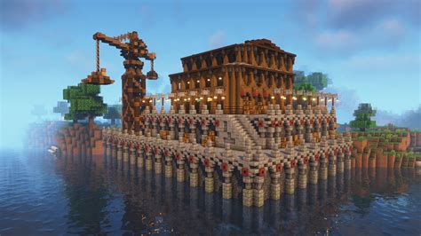 Simple Medieval Dock And Warehouse Rminecraft