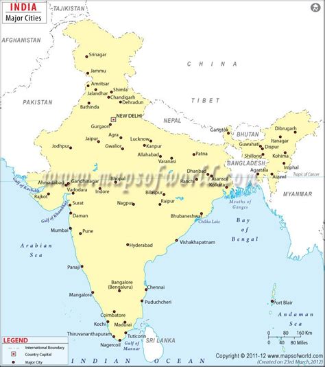 India Map With Top Cities Get Map Update