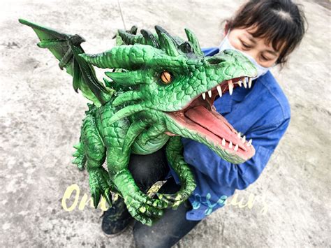 Realistic Baby Dragon Puppet In Green Only Dinosaurs