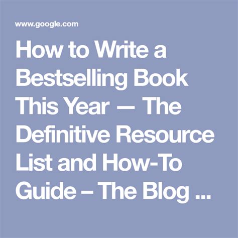 How To Write A Bestselling Book This Year The Definitive Resource