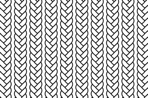 Black And White Braided Rope Pattern Rope Drawing Pattern Braids