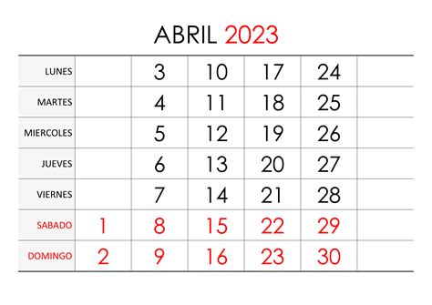 Calendario Abril 2023 Calendariossu