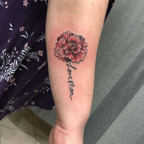 27 Beautiful Carnation Tattoo Ideas And Their Symbolism Flower Tattoo