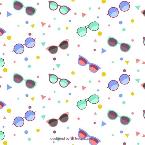 Free Vector Sunglasses Pattern With Geometric Shapes