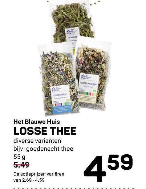 Het Blauwe Huis Losse Thee Aanbieding Bij Ekoplaza