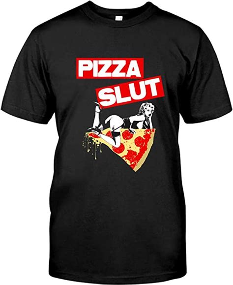 Pizza Slut T Shirt Black Clothing