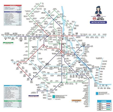 Delhi Metro Map Blue Line Stations