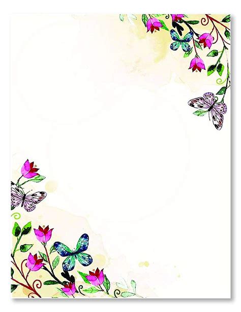 Buy 100 Stationery Writing Paper With Cute Floral Designs Perfect For