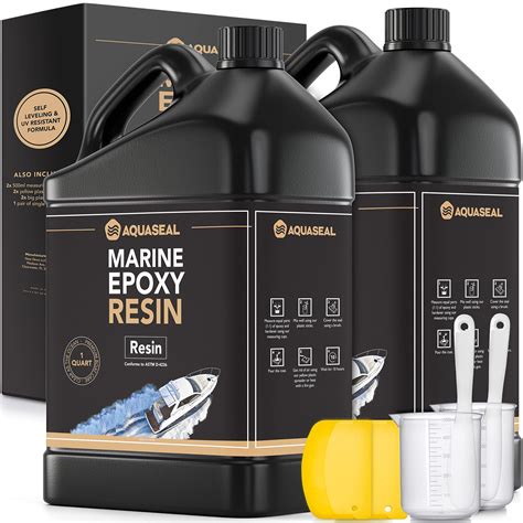 Buy Aquaseal 2 Quart Marine Epoxy Resin Kit Fast Set Clear Epoxy